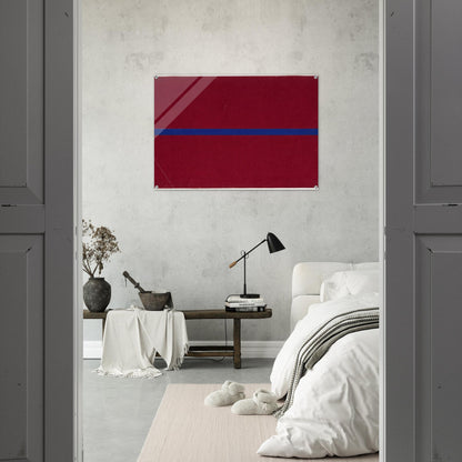 Blue and Red from the series Line Form Color - Ellsworth Kelly Acrylic Print - 70x100 cm / 28x40″ inches