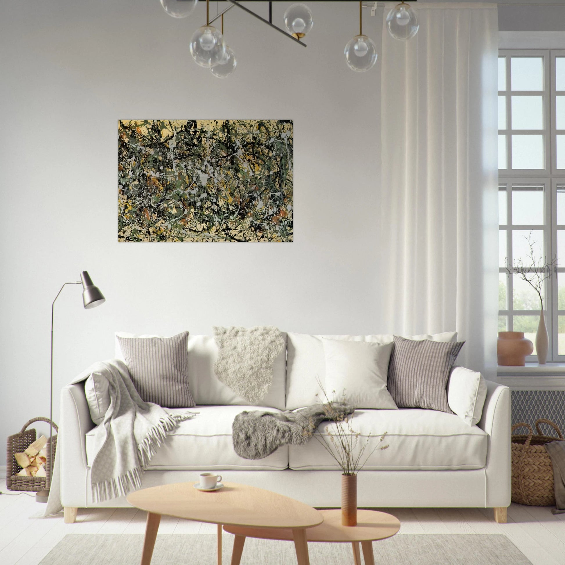 NUMBER 8 1949 - Jackson Pollock Brushed Aluminum Print - 70x100 cm / 28x40 inches | Jackson Pollock Aluminum Print | Jackson Pollock Prints