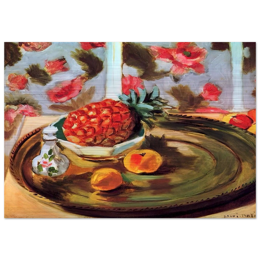 STILL LIFE WITH PINEAPPLE 1924 - Henri Matisse Brushed Aluminum Print - 70x100 cm / 28x40 inches | Henri Matisse Aluminum Print | Henri Matisse Prints