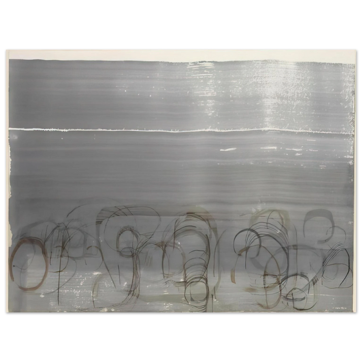 John Cage - New River Watercolor, Series IV, No. 6 - 1988  75x100 cm / 30x40inches Fine Art Poster