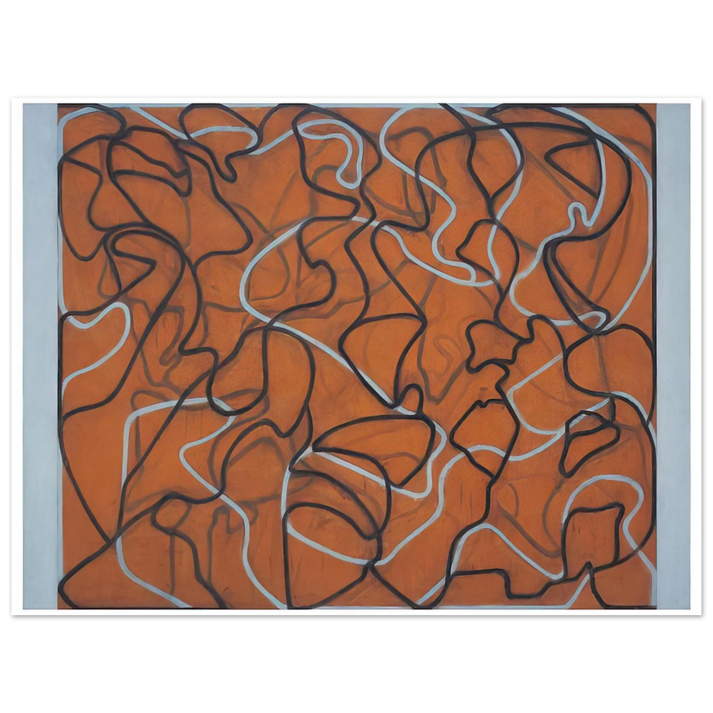 Brice Marden - Red Ground Letter - 2010  75x100 cm / 30x40inches Fine Art Poster