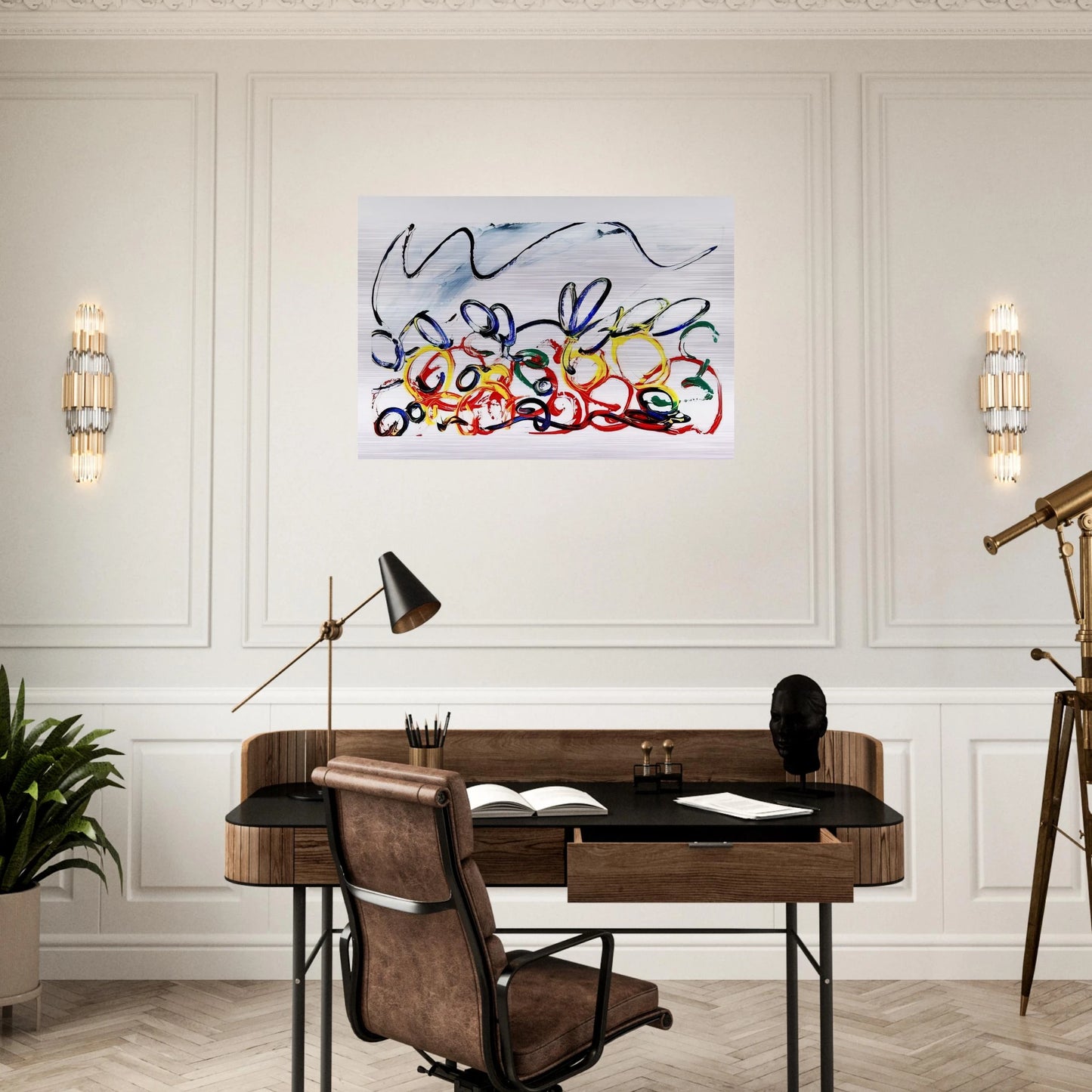 Acerbo - 1983 - Mario Schifano Brushed Aluminum Print - 70x100 cm / 28x40 inches | Mario Schifano Aluminum Print | Mario Schifano Prints