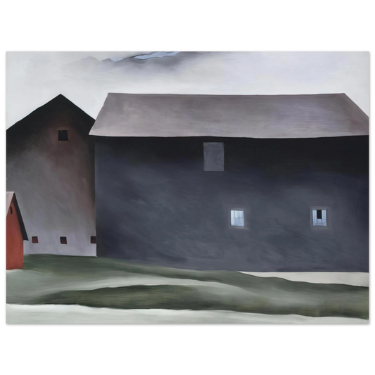 Georgia O'Keeffe - Lake George Barns Fine Art Poster