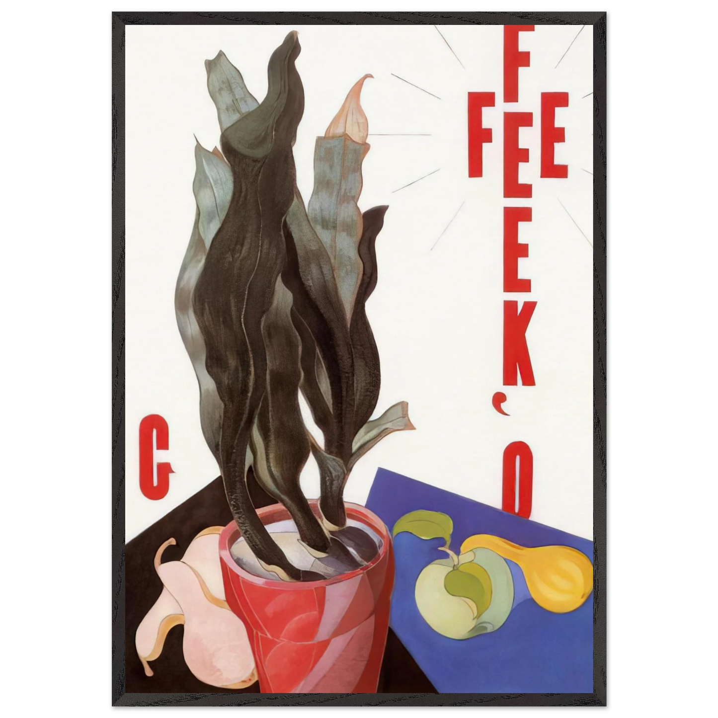 OKeefe Georgia OKeeffe - 1924 - Charles Demuth 70x100 cm / 28x40 inches Framed Art Print – Black Wooden Frame