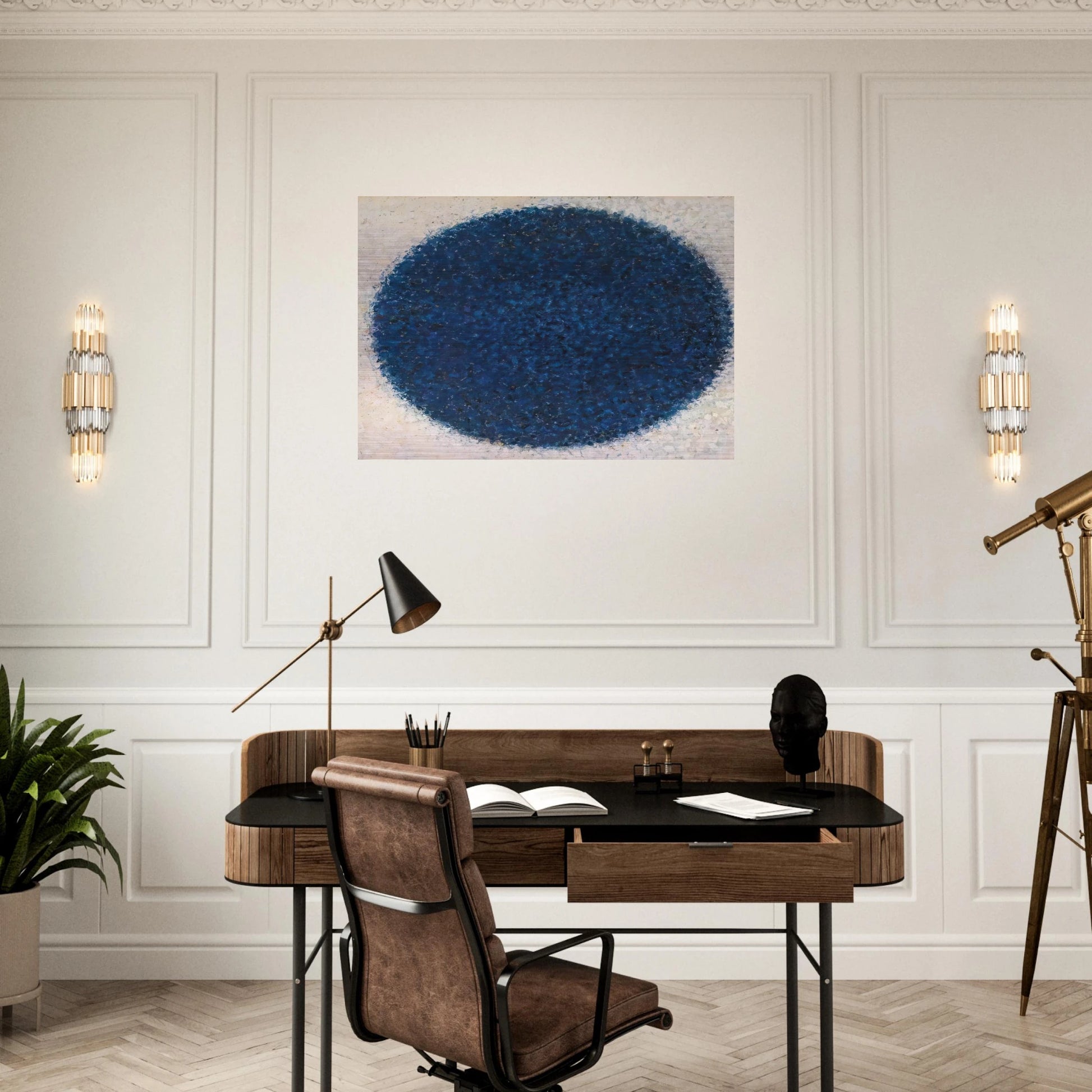 Moon Meditation - Richard Pousette-Dart Brushed Aluminum Print - 70x100 cm / 28x40 inches | Richard Pousette-Dart Aluminum Print | Richard Pousette-Dart Prints