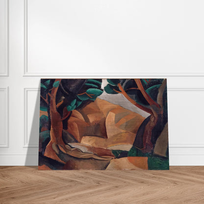 Paysage aux deux figures - 1908  France - Pablo Picasso Brushed Aluminum Print - 70x100 cm / 28x40 inches | Pablo Picasso Aluminum Print | Pablo Picasso Prints