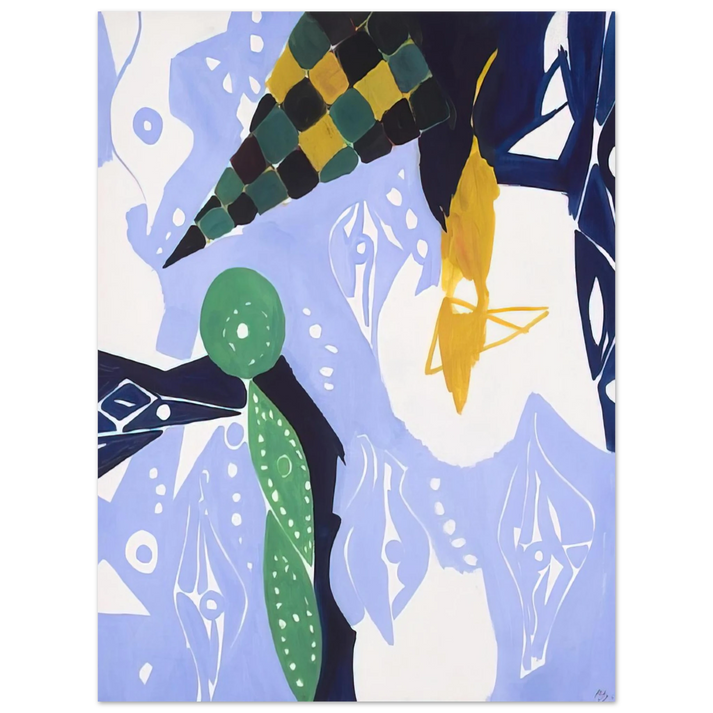 Ernst Wilhelm Nay - Blue Diaphan - 1965  75x100 cm / 30x40inches Fine Art Poster