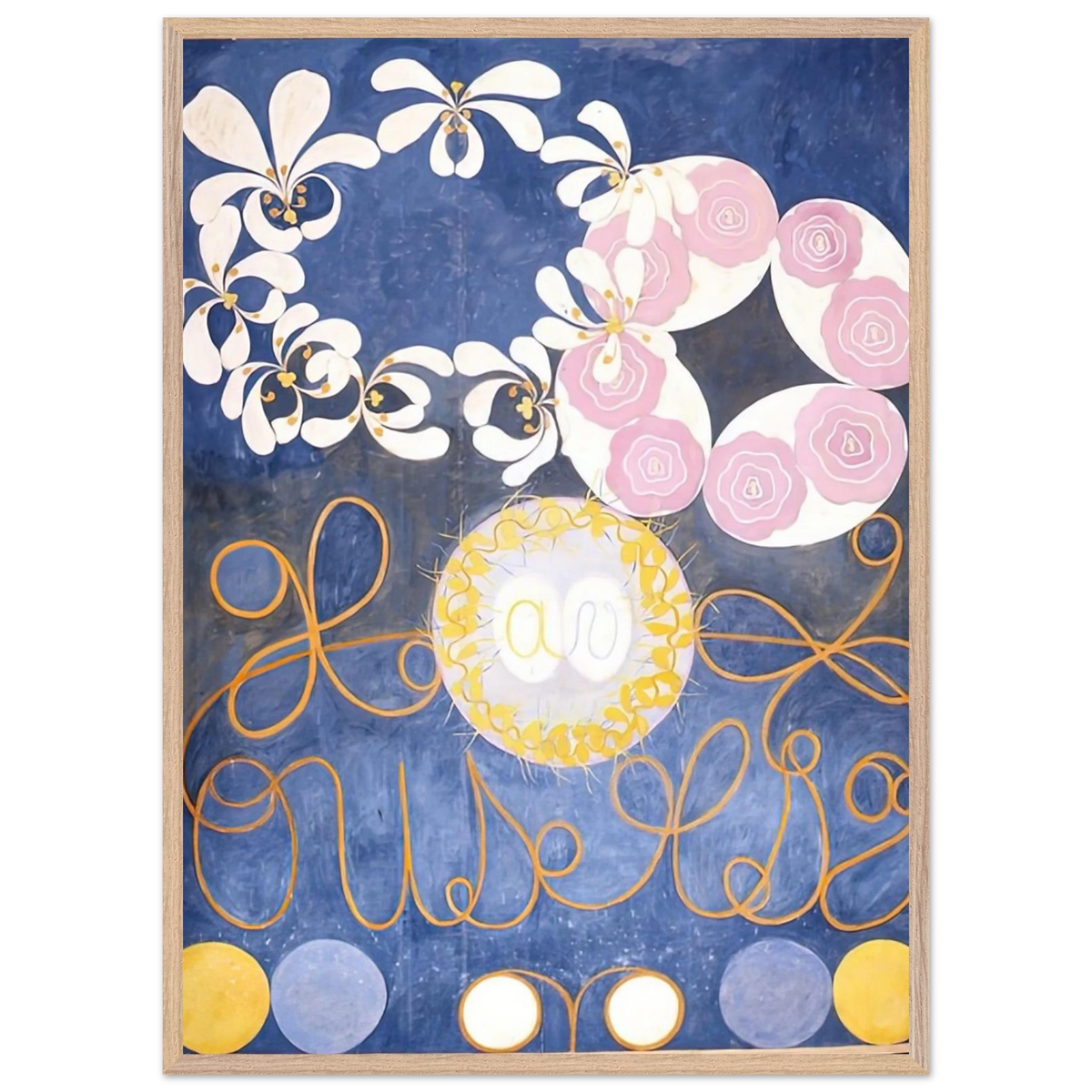 Hilma af Klint - THE TEN LARGEST 1907 Wall art - 20x25 cm / 8x10 inches - Premium Wooden Framed Poster With Fine Art Paper - Black frame