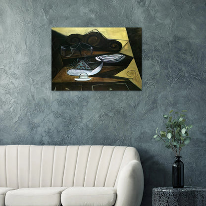 The Buffet  Catalan  - Pablo Picasso Brushed Aluminum Print - 70x100 cm / 28x40 inches | Pablo Picasso Aluminum Print | Pablo Picasso Prints