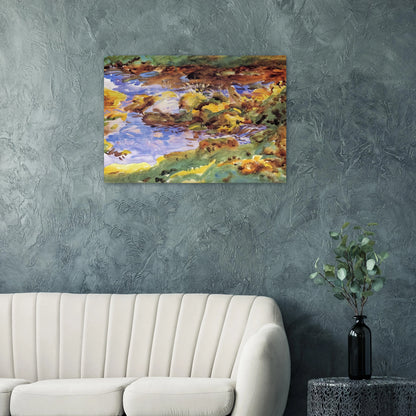 The Alps Val D'Aosta, Purtud - John Singer Sargent Brushed Aluminum Print - 70x100 cm / 28x40 inches | John Singer Sargent Aluminum Print | John Singer Sargent Prints