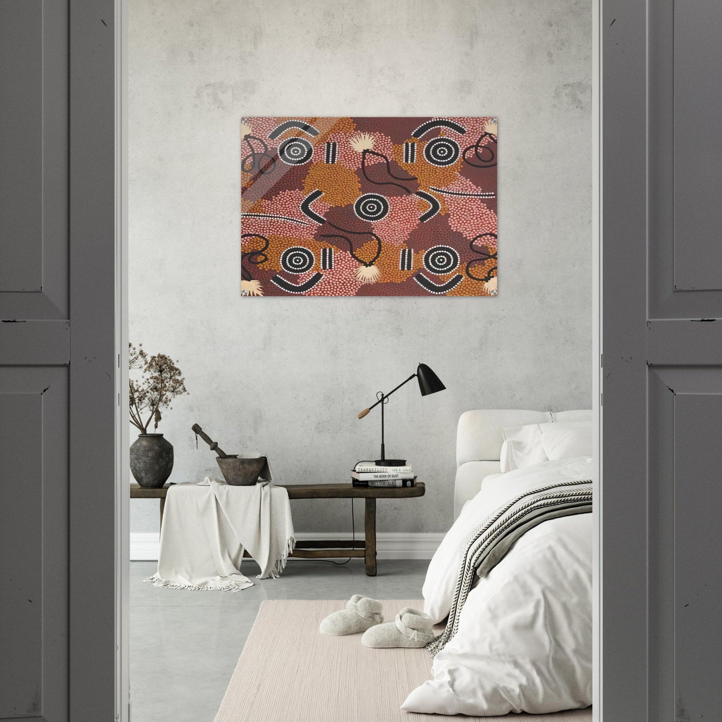 Bodypaint Designs - 1985 - Clifford Possum Tjapaltjarri Acrylic Print - 70x100 cm / 28x40″ inches