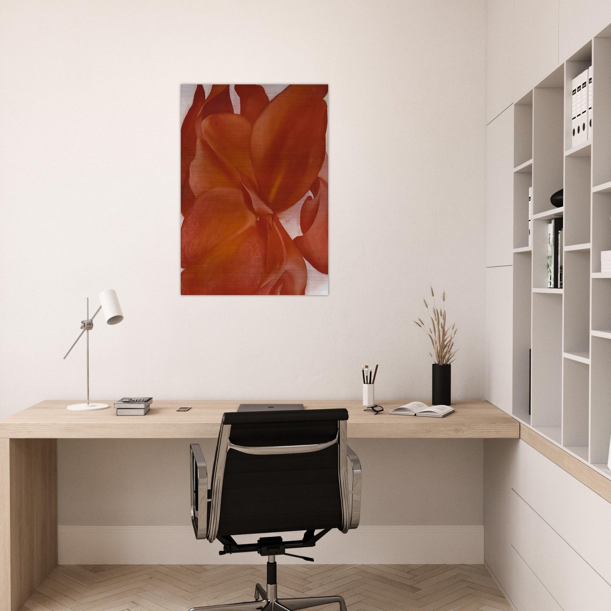 Red Cannas - Georgia O'Keeffe Brushed Aluminum Print - 70x100 cm / 28x40 inches | Georgia O'Keeffe Aluminum Print | Georgia O'Keeffe Prints