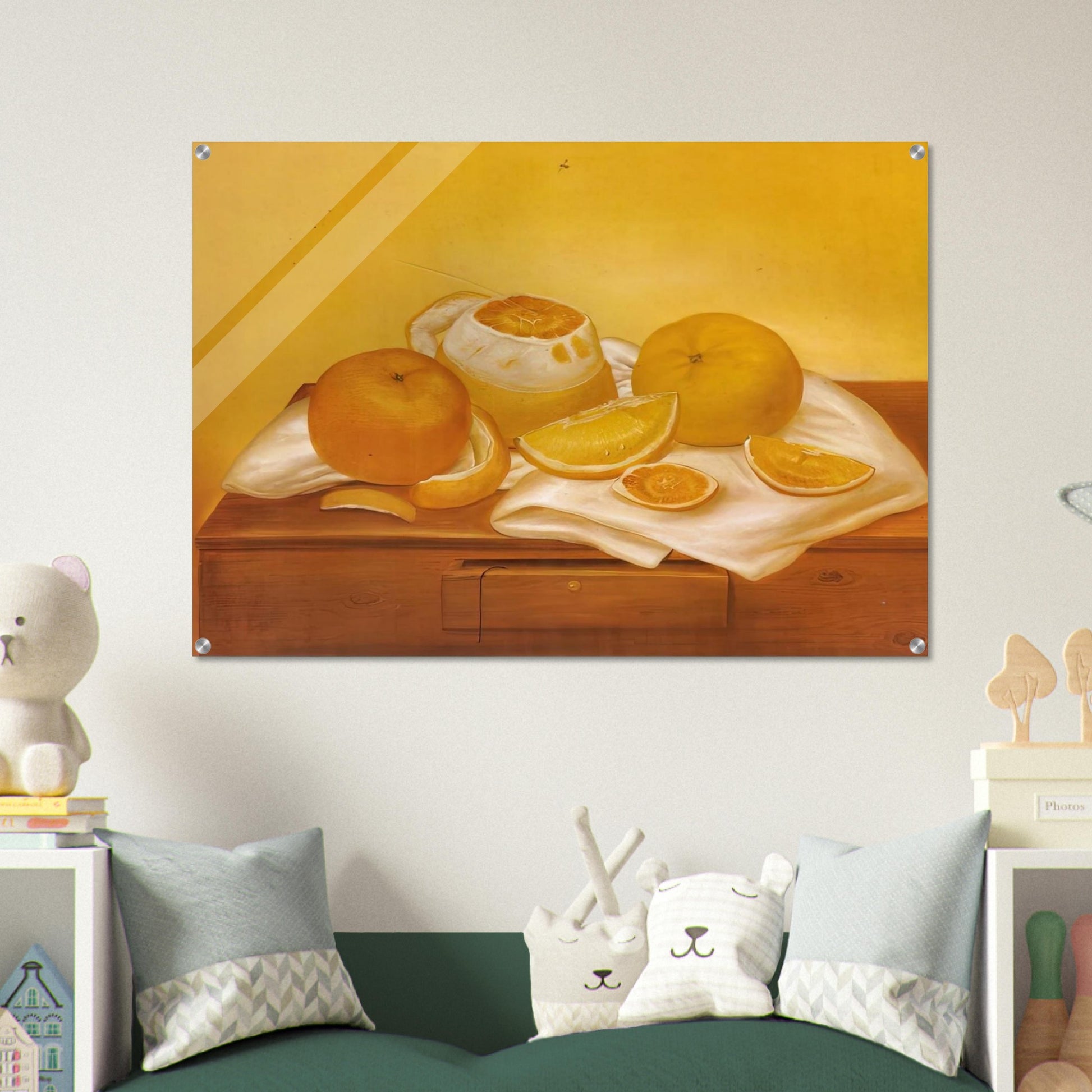ORANGES - Fernando Botero Acrylic Print - 70x100 cm / 28x40″ inches