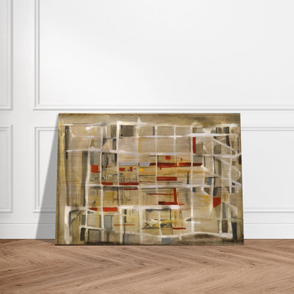 Interieur à la spirale - 1949 - Maria Helena Vieira da Silva Brushed Aluminum Print - 70x100 cm / 28x40 inches | Maria Helena Vieira da Silva Aluminum Print | Maria Helena Vieira da Silva Prints