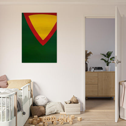 Purple Triangle - Al Held Brushed Aluminum Print - 70x100 cm / 28x40 inches | Al Held Aluminum Print | Al Held Prints