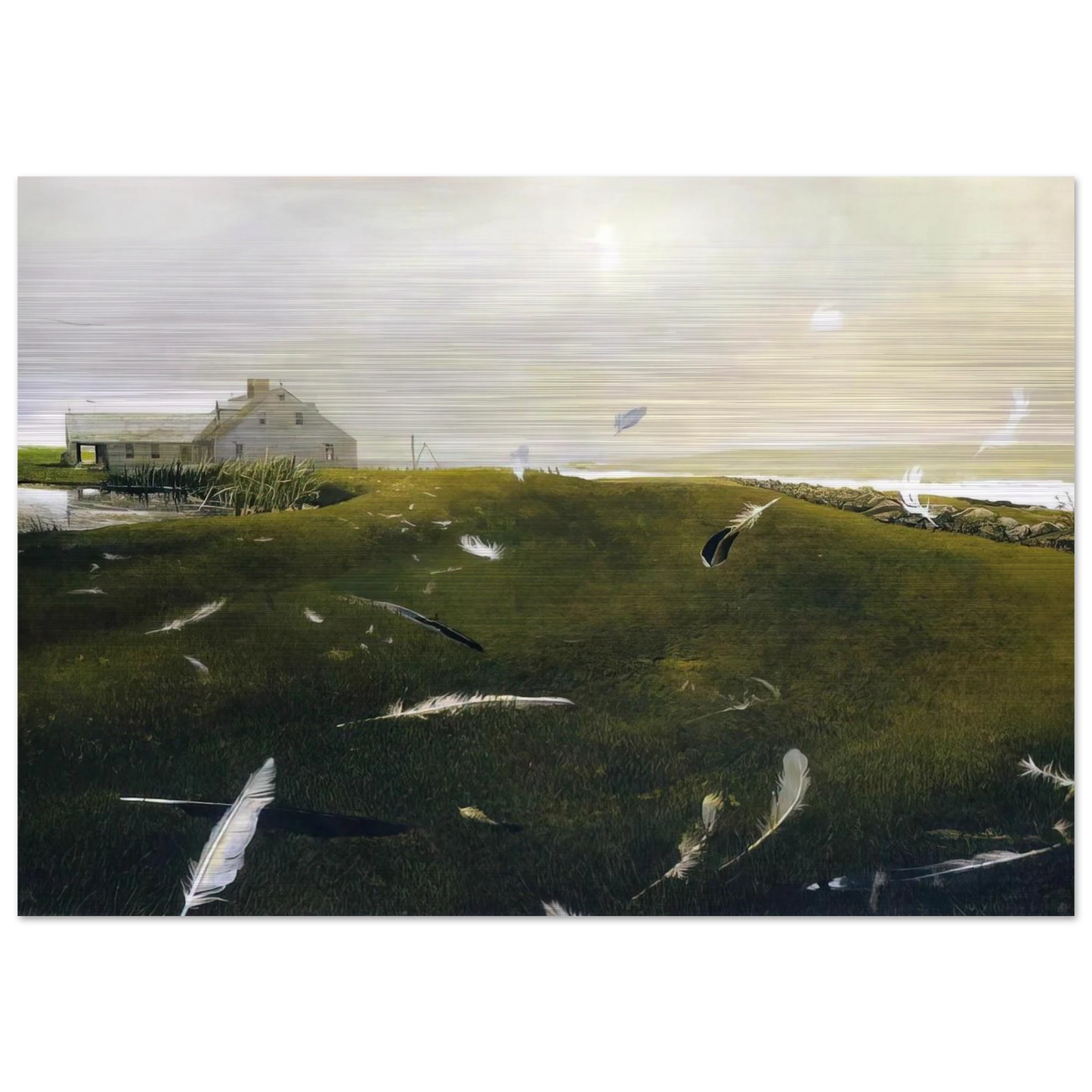AIRBORNE - Andrew Wyeth Brushed Aluminum Print - 70x100 cm / 28x40 inches | Andrew Wyeth Aluminum Print | Andrew Wyeth Prints