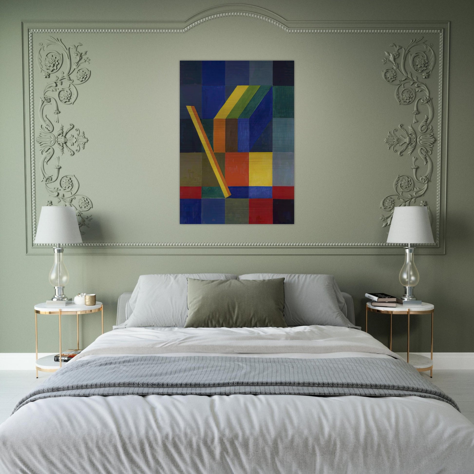 Space Composition I - 1944 - Johannes Itten Brushed Aluminum Print - 70x100 cm / 28x40 inches | Johannes Itten Aluminum Print | Johannes Itten Prints