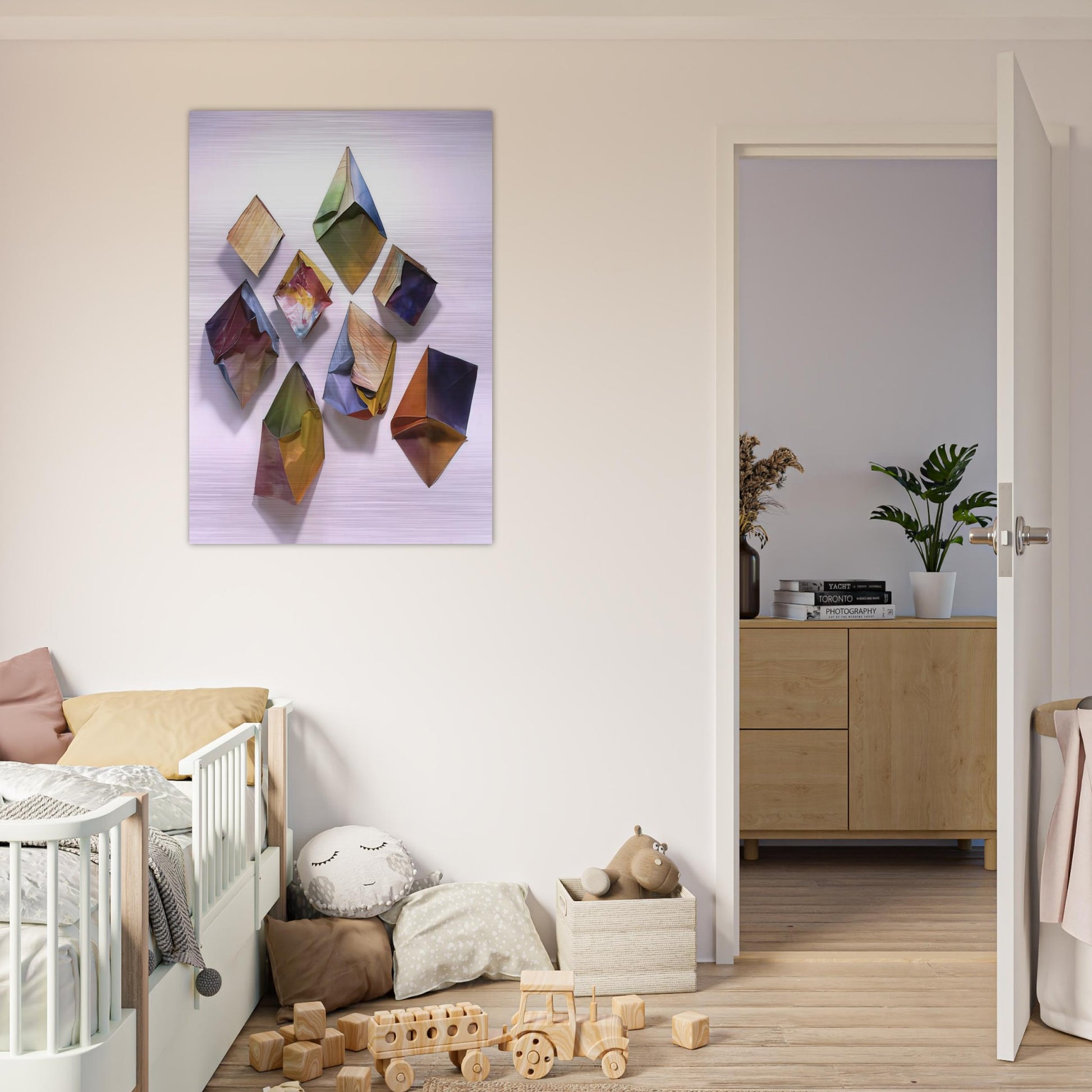 Cubes - Sam Gilliam Brushed Aluminum Print - 70x100 cm / 28x40 inches | Sam Gilliam Aluminum Print | Sam Gilliam Prints