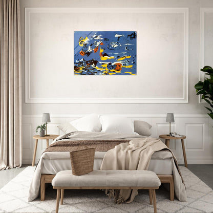 BLUE MOBY DICK - Jackson Pollock Acrylic Print - 70x100 cm / 28x40″ inches | Jackson Pollock Wall Art | Jackson Pollock Prints