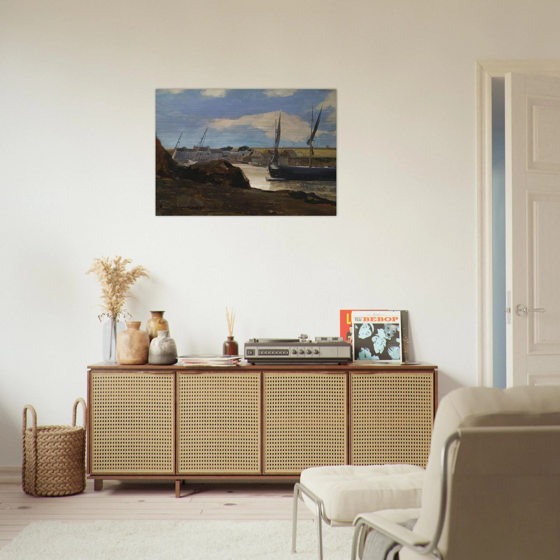 THE PORT OF MORGAT 1882 - Odilon Redon Brushed Aluminum Print - 70x100 cm / 28x40 inches | Odilon Redon Aluminum Print | Odilon Redon Prints