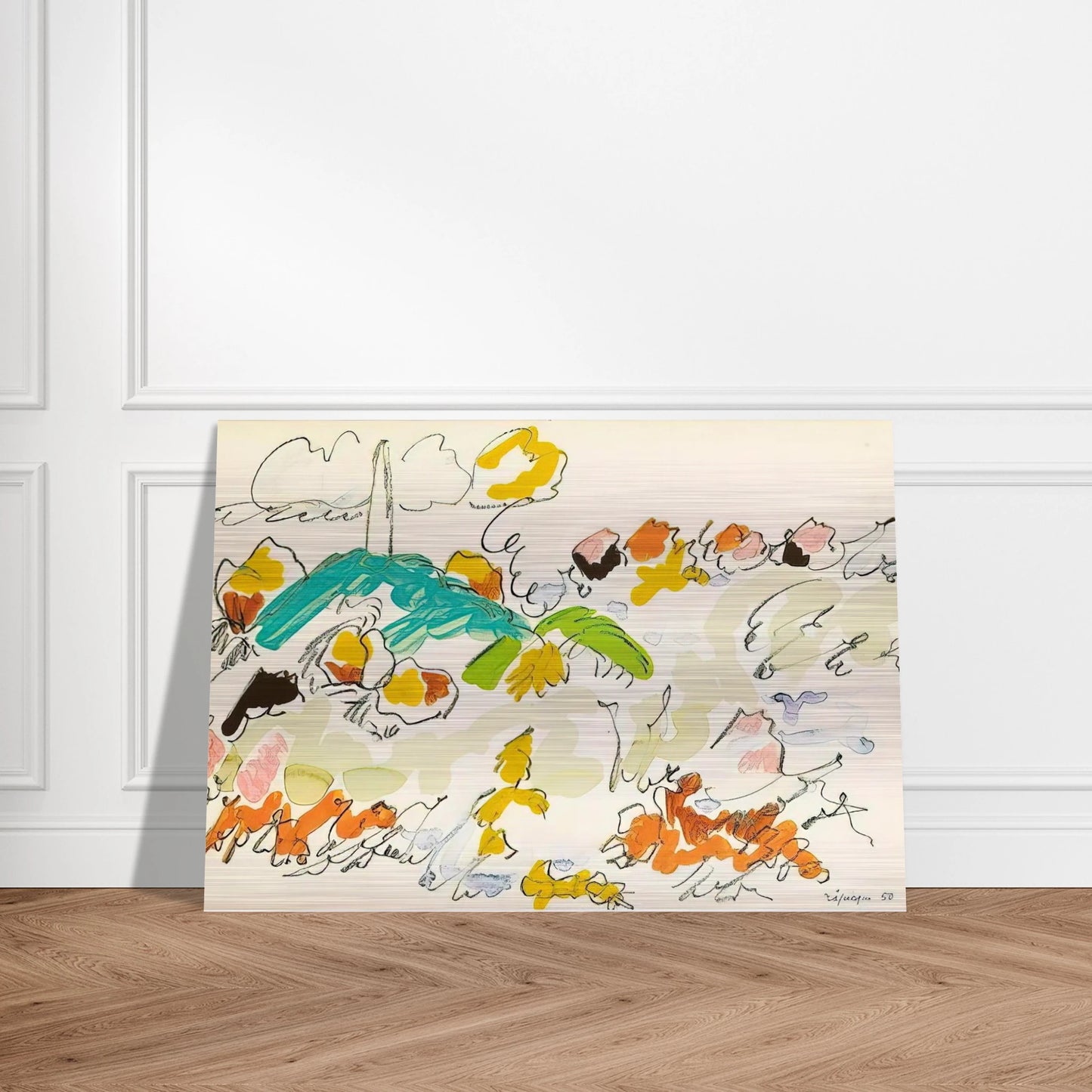 Paysage de mer - 1950 - Charles Lapicque Brushed Aluminum Print - 70x100 cm / 28x40 inches | Charles Lapicque Aluminum Print | Charles Lapicque Prints