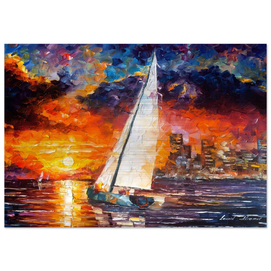 Leonid Afremov - Leonid Afremov Brushed Aluminum Print - 70x100 cm / 28x40 inches | Leonid Afremov Aluminum Print | Leonid Afremov Prints