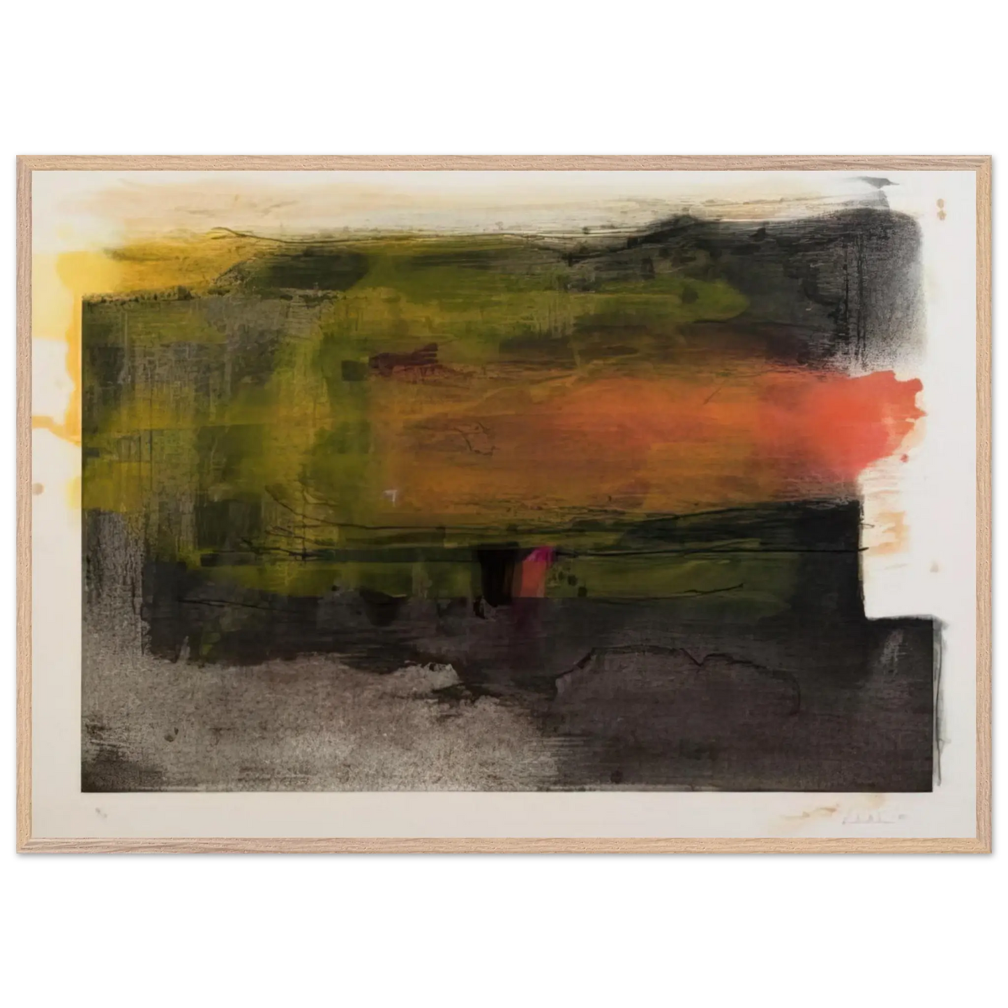 Helen Frankenthaler - Deep Sun - 1983 Wall art - 40x50 cm / 16x20 Inches - Fine Art Poster - -