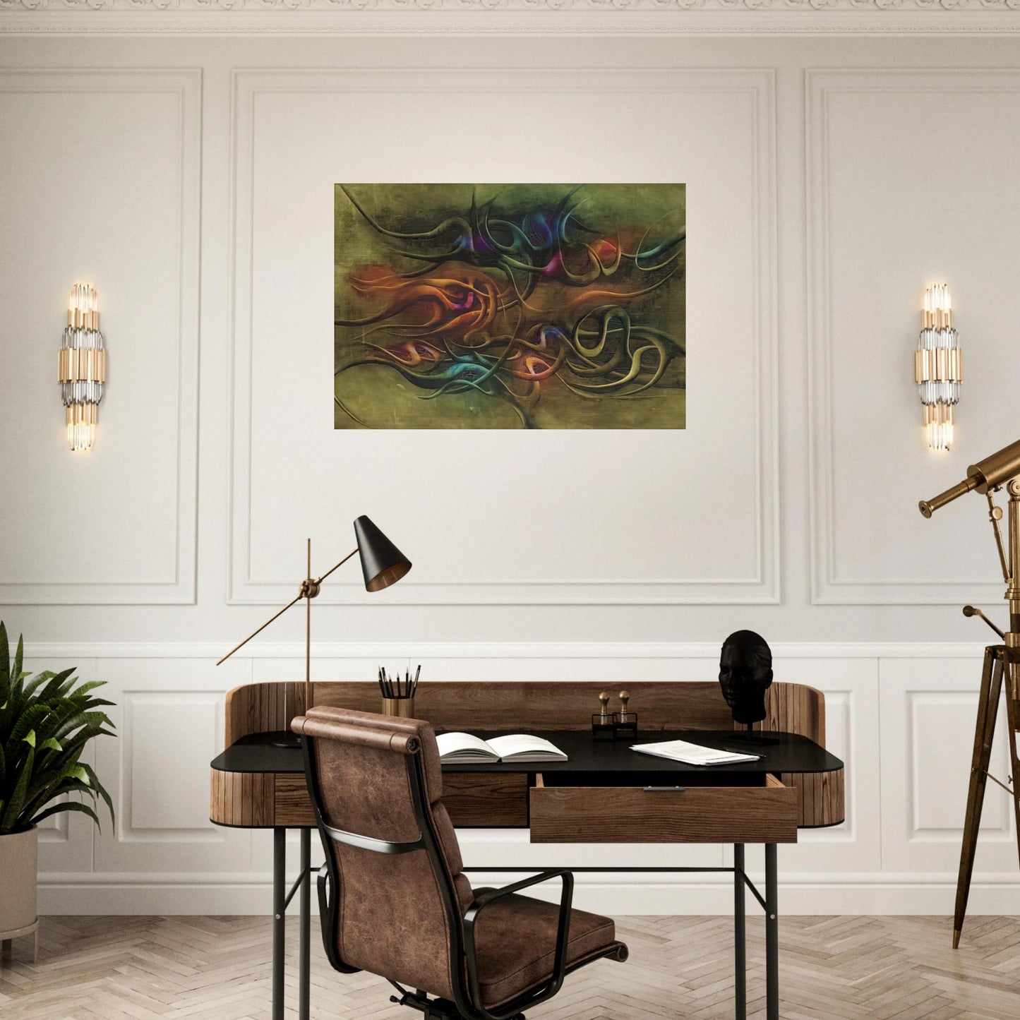 Peinture - Surrealism - Simon Hantai Brushed Aluminum Print - 70x100 cm / 28x40 inches | Simon Hantai Aluminum Print | Simon Hantai Prints