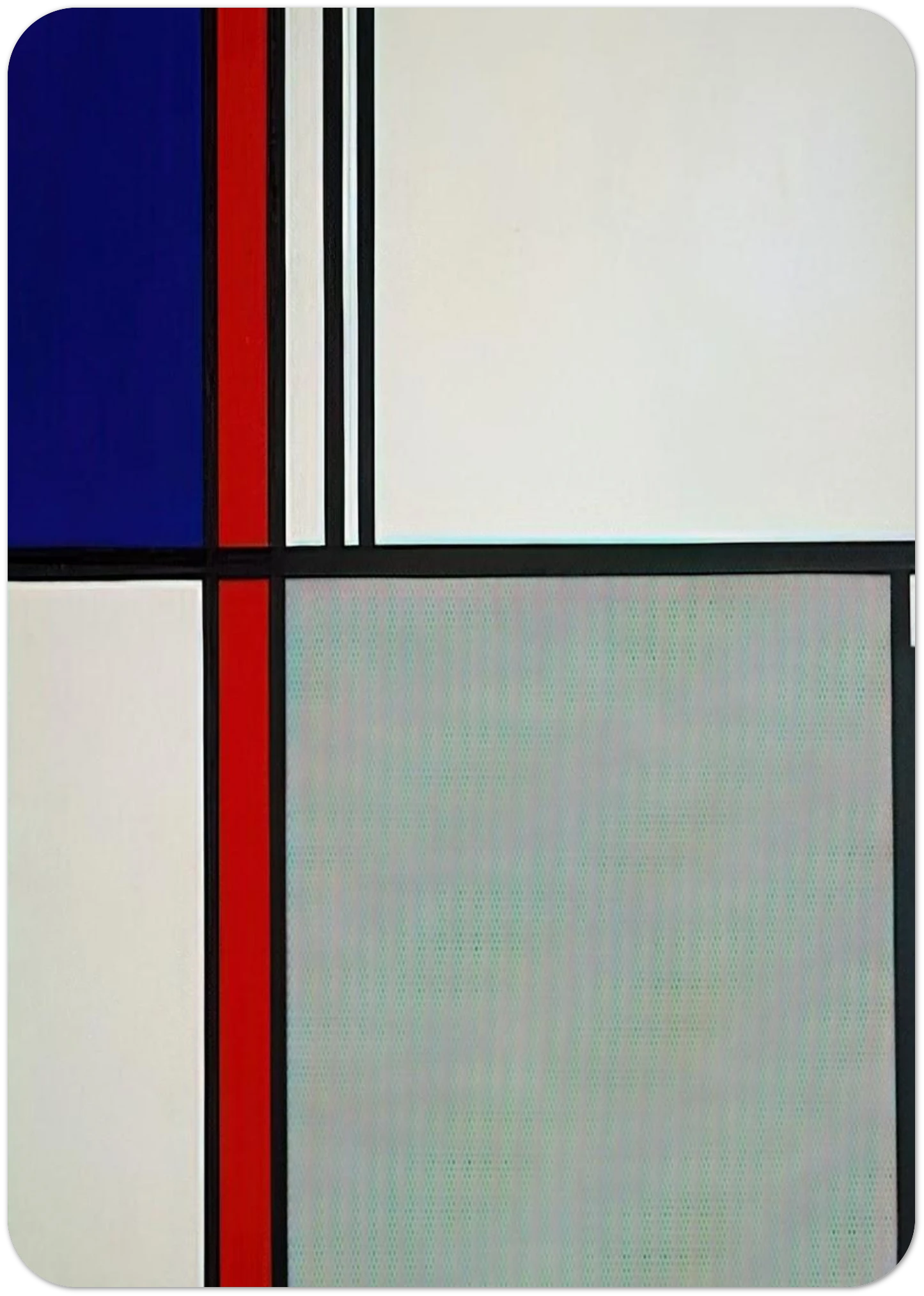 NONOBJECTIVE II 1964 By Roy Lichtenstein Pack of 10 Post Cards | Roy Lichtenstein Post Cards | A6 (10.5 x 14.8 cm) - 4.1 x 5.8 inches
