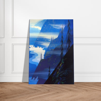 Stardust blue - Eyvind Earle Brushed Aluminum Print - 70x100 cm / 28x40 inches | Eyvind Earle Aluminum Print | Eyvind Earle Prints