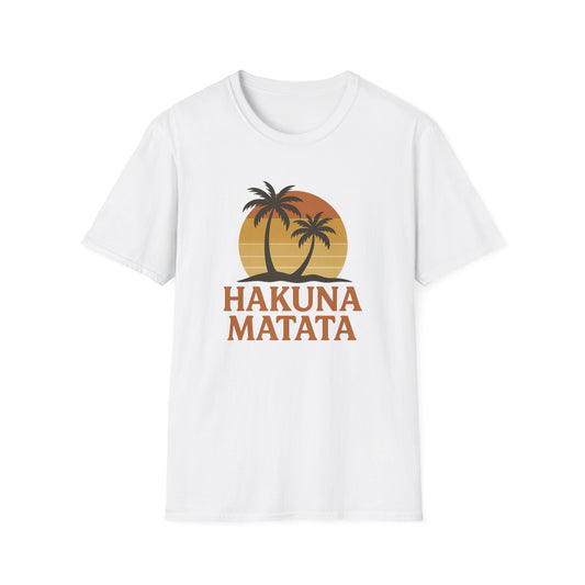Hakuna Matata T-shirt rétro graphique, T-shirt à l'humeur positive "Pas de soucis", T-shirt inspiré des années 90, Haut avec citation feel-good, Cadeau unisexe