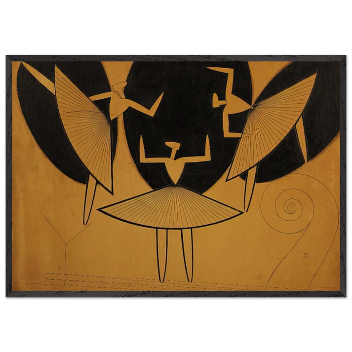 SILHOUETTE - Man Ray 70x100 cm / 28x40 inches Framed Art Print – Black Wooden Frame