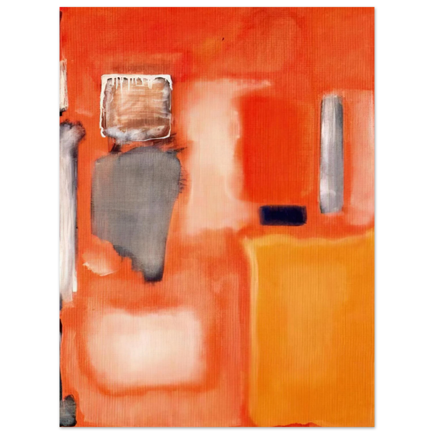 Mark Rothko - No. 19 - 1949 Wall Art - 30x40 cm / 12x16 inches - Premium Wooden Framed Poster With Fine Art Paper-canvas - Wood frame