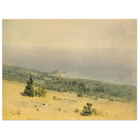 Arkhyp Kuindzhi - View of the beach and sea from the mountains. Crimea  75x100 cm / 30x40inches Fine Art Poster