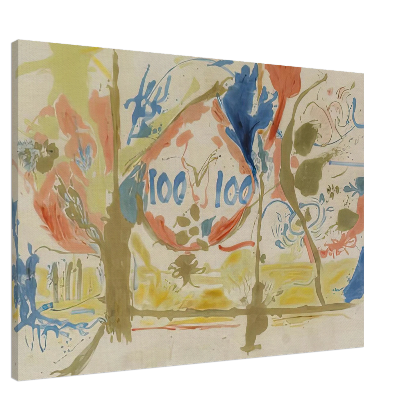 Helen Frankenthaler - Eden, 1956- Wall Art - 28x40 inches / 70x70 cm - Canvas (Imperial)-canvas - -