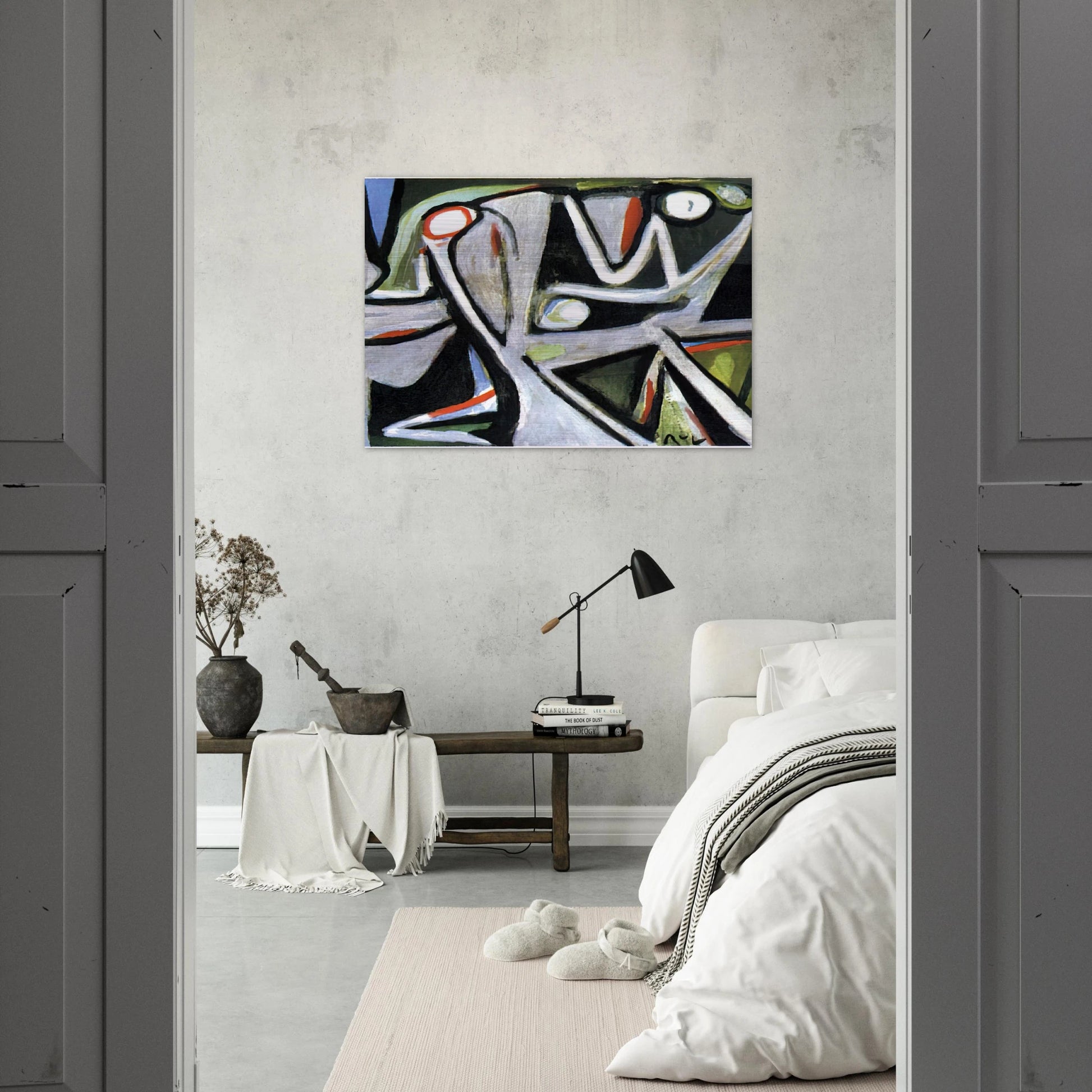 Desertique - 1981 - Bram van Velde Brushed Aluminum Print - 70x100 cm / 28x40 inches | Bram van Velde Aluminum Print | Bram van Velde Prints