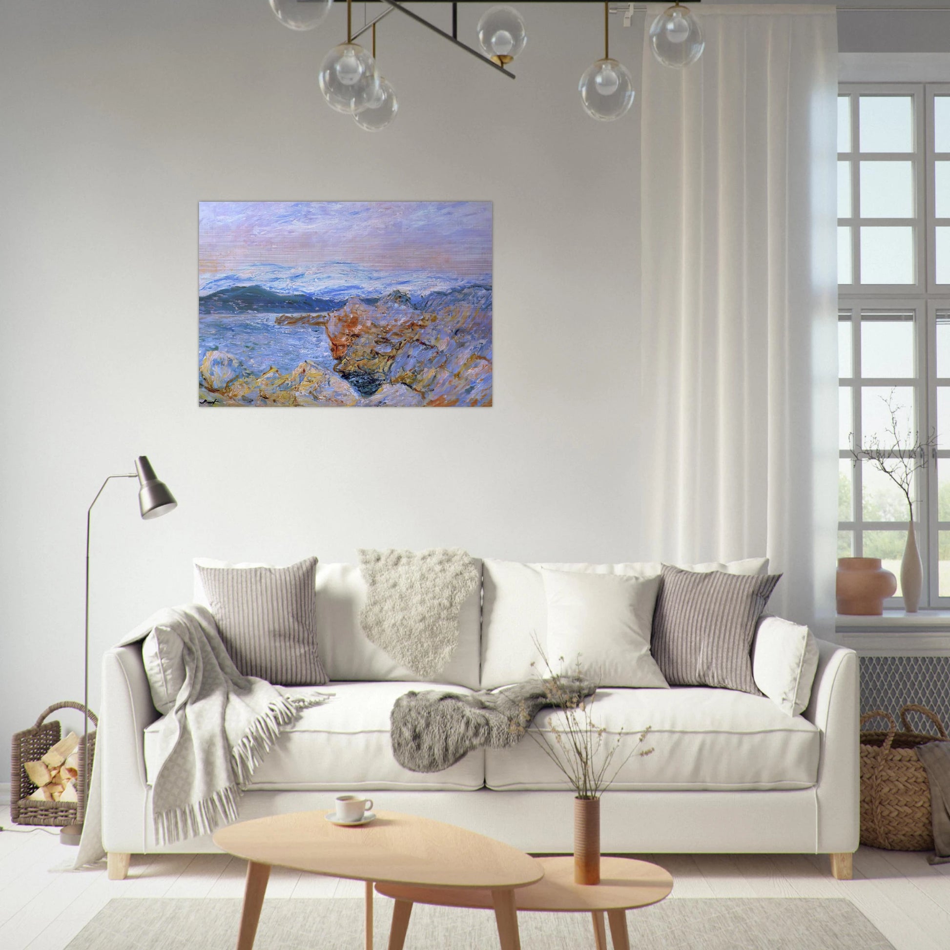 The Gulf Juan at Antibes - claude monet Brushed Aluminum Print - 70x100 cm / 28x40 inches | claude monet Aluminum Print | claude monet Prints