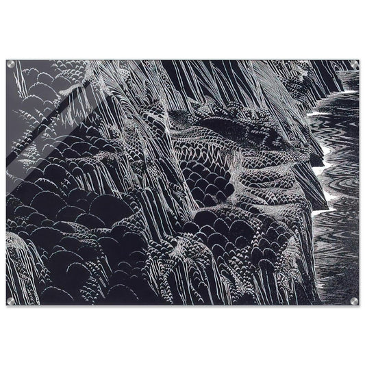 Ocean Cliffs - Eyvind Earle Acrylic Print - 70x100 cm / 28x40″ inches