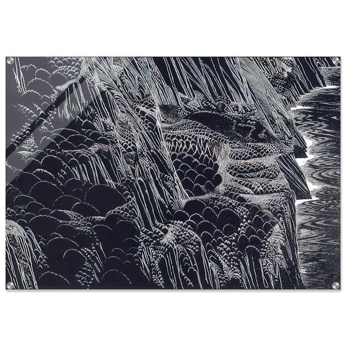 Ocean Cliffs - Eyvind Earle Acrylic Print - 70x100 cm / 28x40″ inches