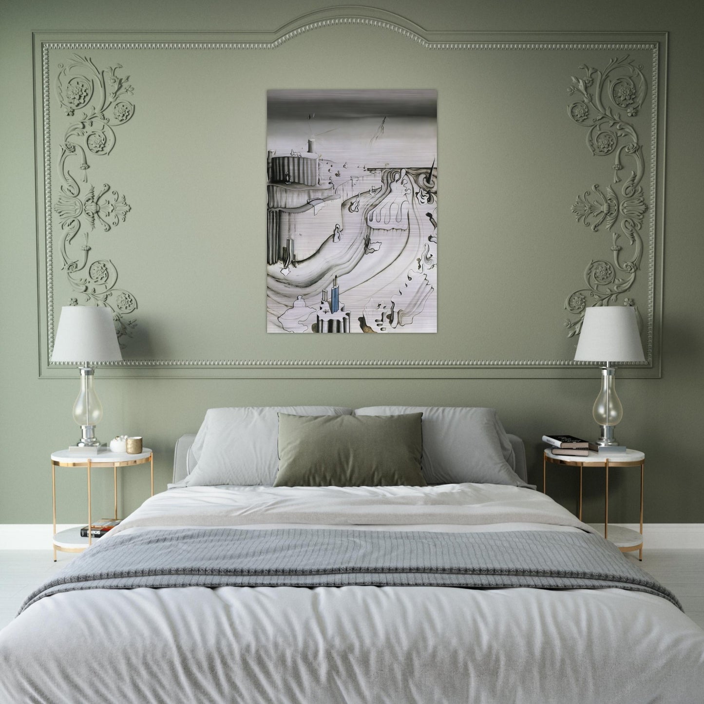 Promontory Palace - Yves Tanguy Brushed Aluminum Print - 70x100 cm / 28x40 inches | Yves Tanguy Aluminum Print | Yves Tanguy Prints