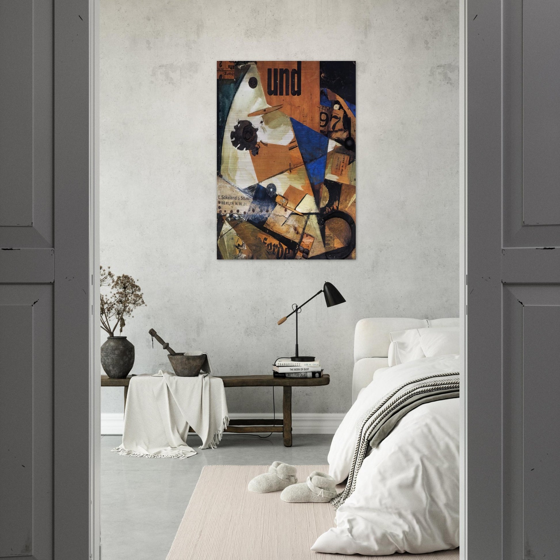 THE AND PICTURE 1919 - Kurt Schwitters Brushed Aluminum Print - 70x100 cm / 28x40 inches | Kurt Schwitters Aluminum Print | Kurt Schwitters Prints