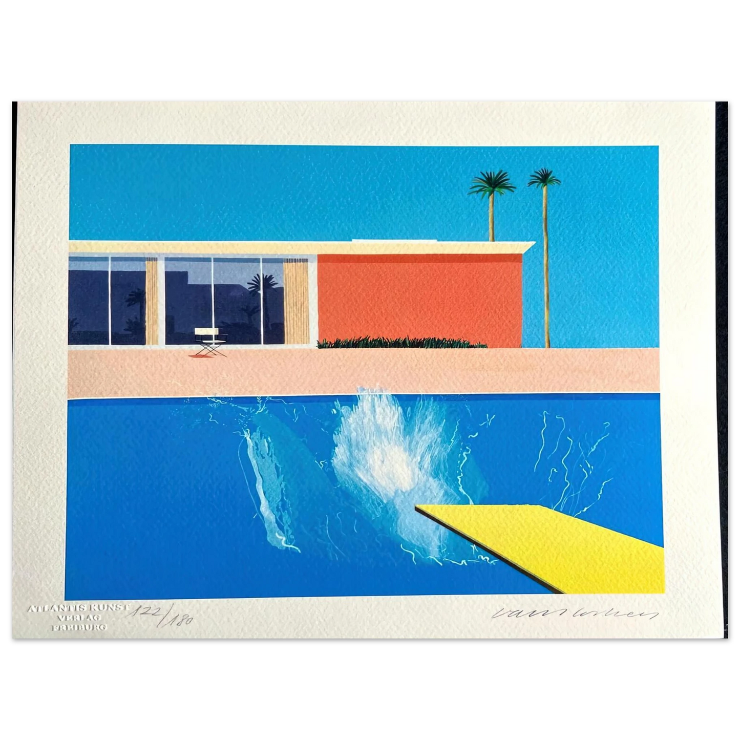 David Hockney - David Hockney Wall art - A3 (29.7 x 42  cm) - Premium Wooden Framed Poster With Fine Art Paper-canvas - White frame