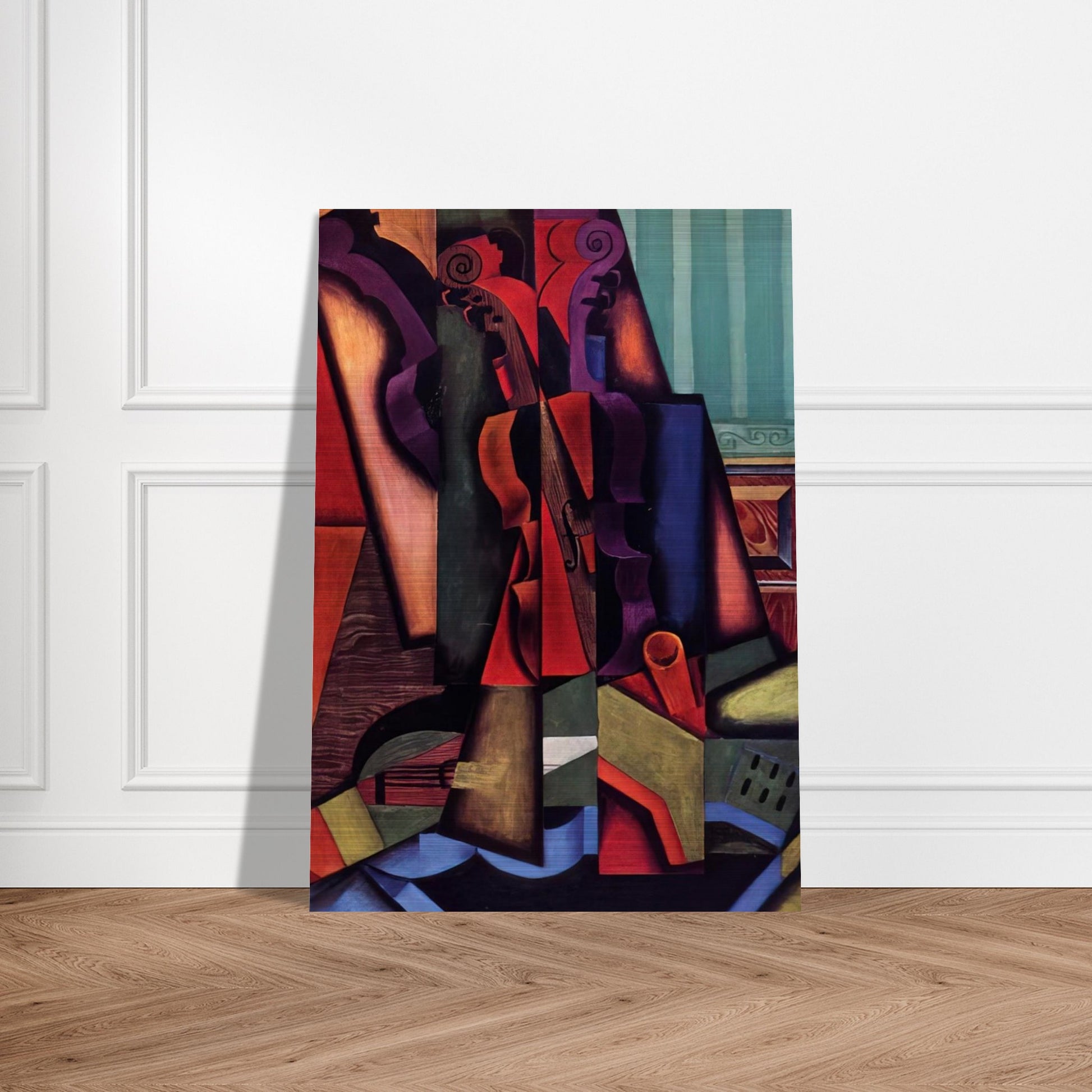 VIOLIN AND GUITAR 1913 - Juan Gris Brushed Aluminum Print - 70x100 cm / 28x40 inches | Juan Gris Aluminum Print | Juan Gris Prints