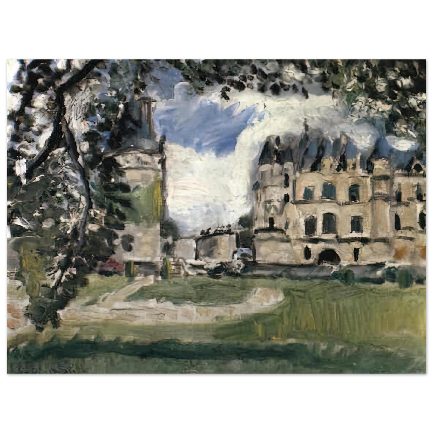 Henri Matisse - CHATEAU DE CHENONCEAUX 1917  75x100 cm / 30x40inches Fine Art Poster