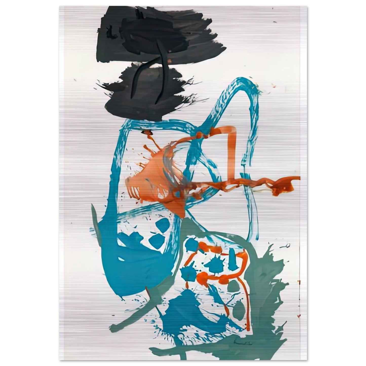 Winter Figure with Black Overhead, 1959- - Helen Frankenthaler Brushed Aluminum Print - 70x100 cm / 28x40 inches | Helen Frankenthaler Aluminum Print | Helen Frankenthaler Prints