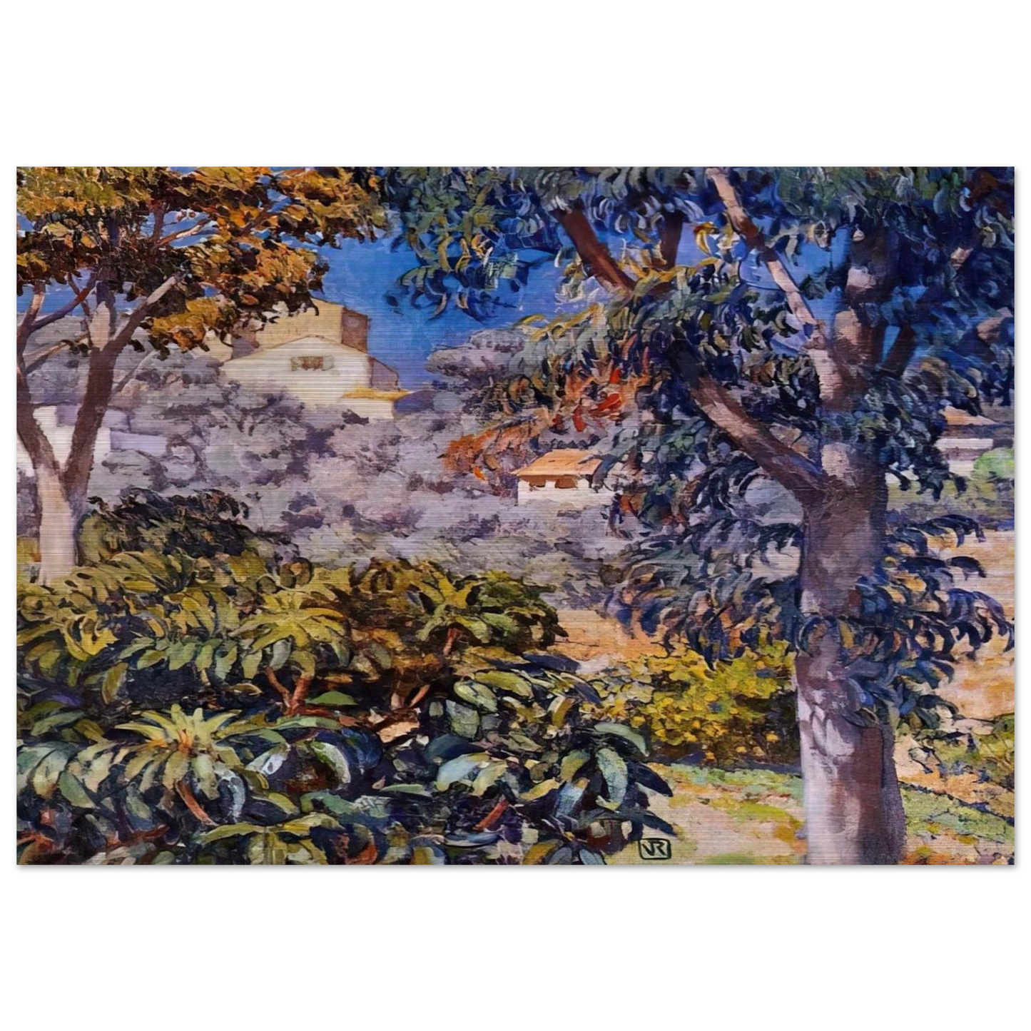 NOON LANDSCAPE - Theo van Rysselberghe Brushed Aluminum Print - 70x100 cm / 28x40 inches | Theo van Rysselberghe Aluminum Print | Theo van Rysselberghe Prints