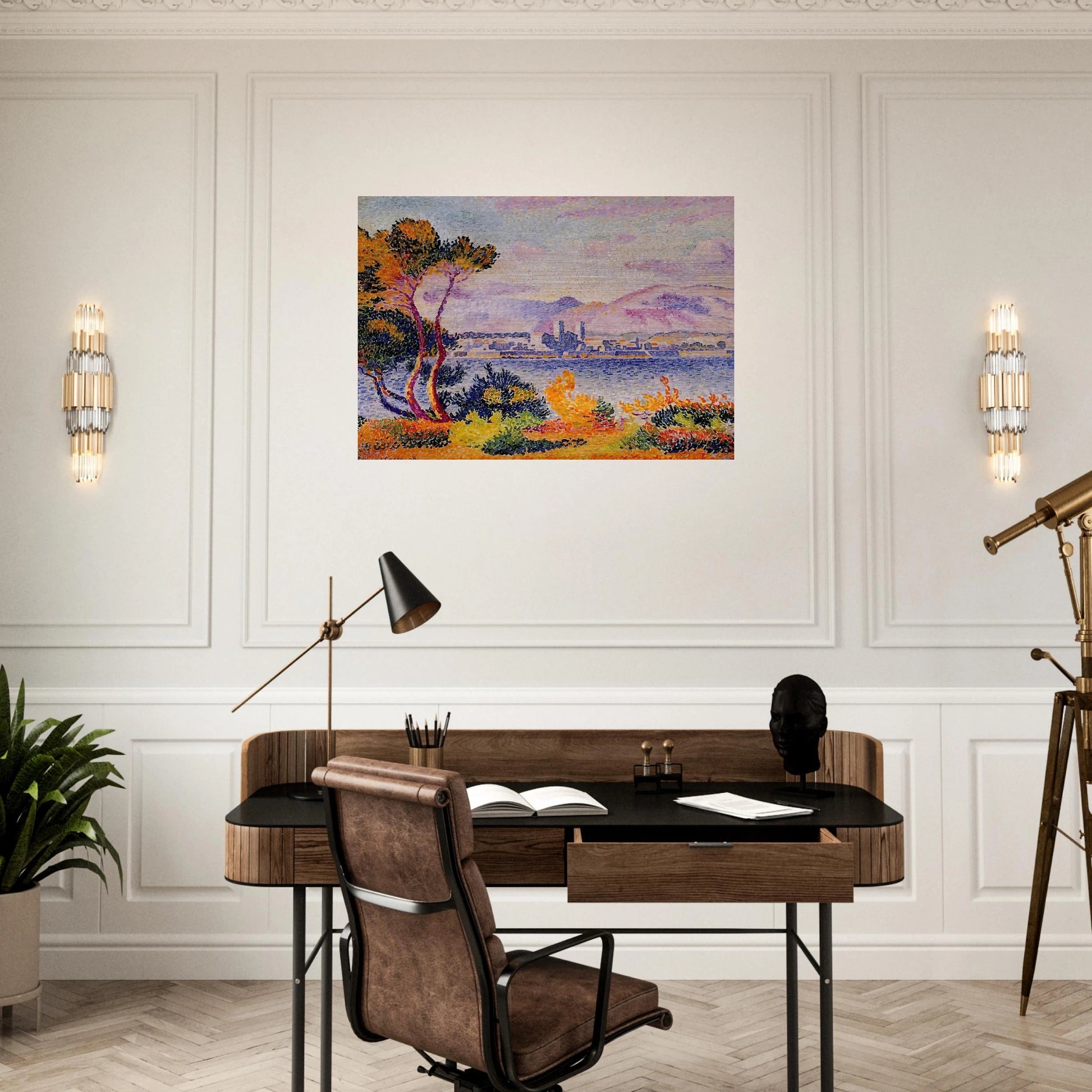 Antibes, Afternoon - Henri-Edmond Cross Brushed Aluminum Print - 70x100 cm / 28x40 inches | Henri-Edmond Cross Aluminum Print | Henri-Edmond Cross Prints