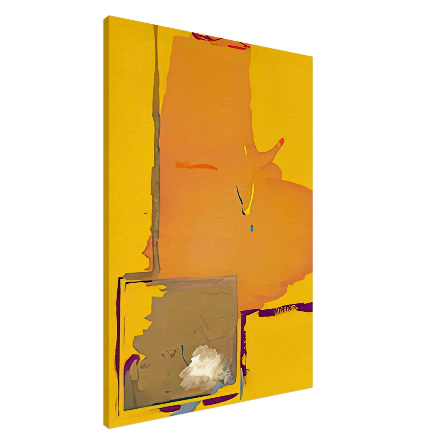 Helen Frankenthaler - Mardi Gras, 1987- Wall Art - 21x29.7 cm / 8x12" - Premium Wooden Framed Poster With Fine Art Paper-canvas - White frame