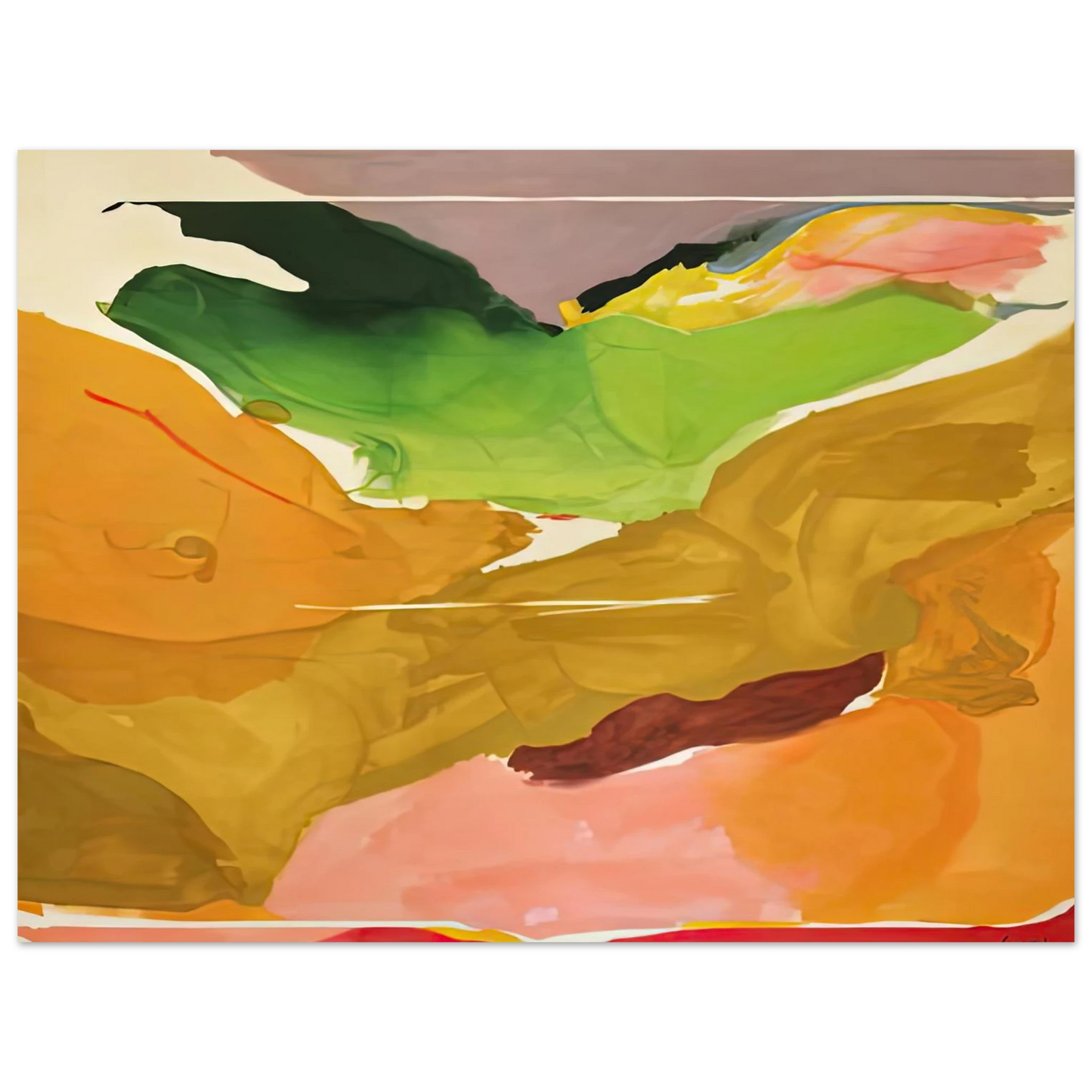 Helen Frankenthaler - Nature Abhors a Vacuum, 1973- Wall Art - 21x29.7 cm / 8x12" - Fine Art Poster-canvas - -