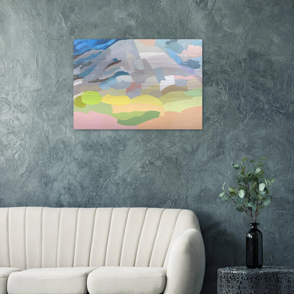 Mount Tamalpais - 1985 - Etel Adnan Brushed Aluminum Print - 70x100 cm / 28x40 inches | Etel Adnan Aluminum Print | Etel Adnan Prints